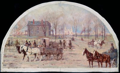 De Ogden Residence na de brand van 1871 door Lawrence Carmichael Earle